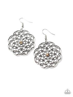 Paparazzi Silver Filigree Dangle Earrings (ED029)